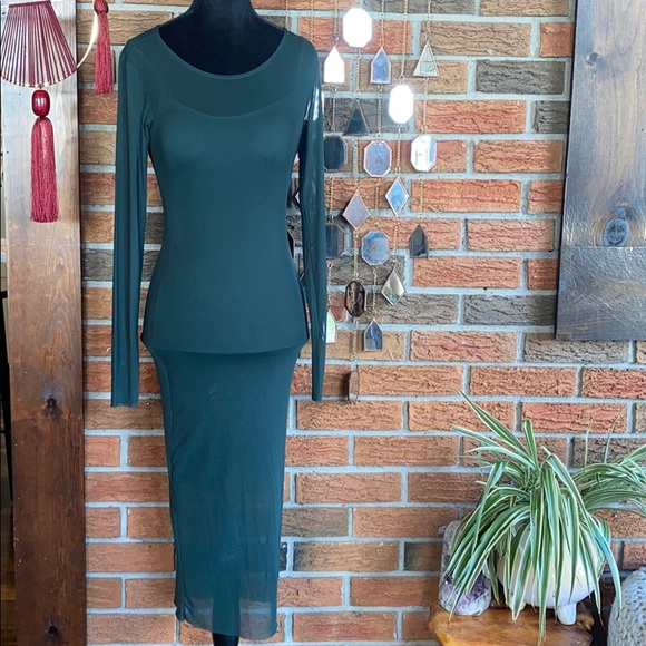 π Forever 21 Green Bodycon Dress - Picture 1 of 5
